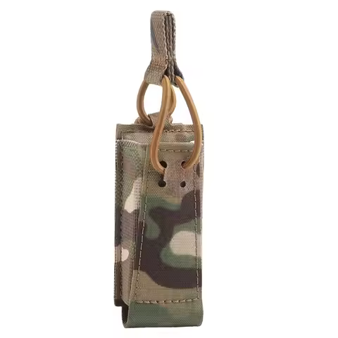 Tactical Single Pistol 9mm Magazine Pouch with Bungee Retention for Glock SIG P320 2011 HK MAG Bag P