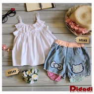 10143 Taiwan Imported Girl Pants Cat & Ribbon Kid Pants