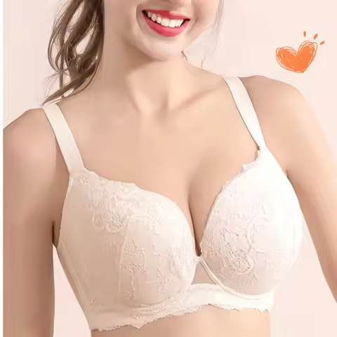 B C D E F 85 90 95 Plus Size Cup Lingerie For Women Size Soft Steel Ring Stick On Bra Brassiere Femm