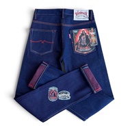 WOODPAKER DENIM Jeans Selvedge Accent 15 oz Slim Straight Sanforized x Weft Red Art Shank's Uk 22-40