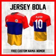 Armenia National Team Football Jersey Shoulder Line Custom Shirt Name and Back Number - 180
