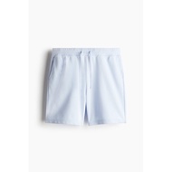 HM ผู้ชายฤดูร้อนบางกีฬา กางเกง ลำลองขาตรงสั้น กางเกงขาสั้น เอวยืดหยุ่น ผ้าฝ้ายสบาย โพลีเอสเตอร์ เบลน