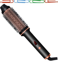 【Special Promotion】 1.5 Inch Hair Curling Brush Ceramic Thermal Brush Heated Brush Hair Electric Hea