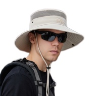 【CC】 Men Breathable Mesh Hat Wide Brim Fishing UV Outdoor Sport Climbing Cap A19
