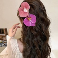 M119 - 9CM - Korean FASHION LATEX ORCHID FLOWER HAIR CLIP PREMIUM ARTIFICIAL FLOWER ORCHID HAIR CLIP
