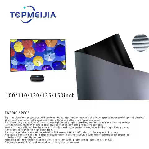 2025 NEW Affordable DIY Screen ALR T Prism UST Projector Screen Ambient Light Rejecting Projection s