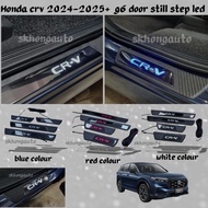 HONDA CRV 2024-2025+ g6 Stainless Steel Blue LED Car Door Side Sill Step Plate ( TITANIUM BLACK ) sk