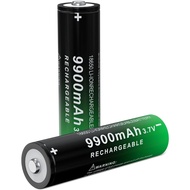 18650 Bateri Boleh Dicas Semula 9900mAh 3.7Volt Li-ion Bateri Butang Atas 2 Pek Bateri 18650 untuk L