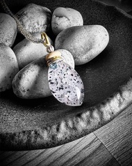 黑雲母超七 銅銀製吊墜