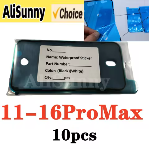 10pcs Waterproof Sticker for iPhone 16 11 12 13 14 Pro Max 15 Plus 3M Adhesive LCD Screen Frame Seal
