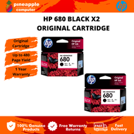 HP 680 Black Twin Pack (2 x Black) Original Ink Advantage Cartridge (F6V27AA)