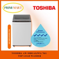 TOSHIBA AW-M801AS(WS) 7KG TOP LOAD WASHER + 2 YEARS WARRANTY