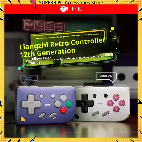 New IINE Mini Controller Retro Ananke Gen 2 Mini Game Controller Long Battery Life Bluetooth Gamepad