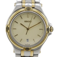 นาฬิกาข้อมือผู้ชาย Gucci รุ่น 9040M มือสอง ตัวเรือนสแตนเลสสตีล ระบบควอตซ์ แสดงข้อมูลแบบอนาล็อก หน้าป