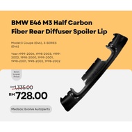 BMW E46 M3 HALF CARBON FIBER REAR DIFFUSER SPOILER LIP