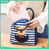 livecity|  Lunch Bag Cartoon Space-saving Polyester Insulated Thermal Lunch Box for Kids