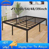 ☝King Bed Frame King Size Double Bed Frame Black Single Simple Metal Queen Bed Frame Duty Heavy Iron Bed katil 床架♠