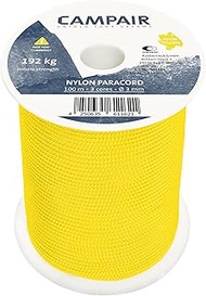 CampAir 100 m Paracord Rope Made of Tear-Resistant Nylon 425 Type II 3 mm Max. 192 kg Neon Yellow