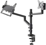 goobay Deluxe Monitor Mount with Shelf for a Mobile Laptop, Workstation for Monitors from 17 to 32 I