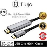 Flujo X-25 USB C to HDMI Cable (2.0 Meter)