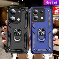 Redmi Note 13 Pro Plus Redmi Note 12S Note 12 Pro Plus Note 11 Pro Redmi A3 Redmi 13C 12C Rugged Armor Shockproof Silicone Metal Ring Phone Case Casing
