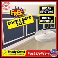 [🔥🔥READY STOCK] Wall Skirting Wainscoting PVC Foam Frame Photo Border Line Dinding Bingkai 5 meter W