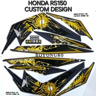 RS150 HONDA RS150R ( 49 ) CUSTOM DESIGN BODY STICKER NEW DESIGN