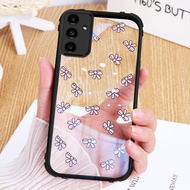 YBD Phone Case For For Samsung Galaxy A17 M17 F17 A37 A57 5G Girl's Pink bow Acrylic Lens Protector 