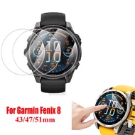 Soft TPU Film Screen Protector Tempered Glass For Garmin Fenix 8 43mm/47mm/51mm Fenix8 FenixE Crosso