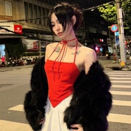 BB pointed camisole with tie neck, sexy slim fit A5933