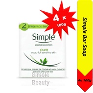 Simple Bar Soap 100g ,2s ,Bundle of 2 Packs