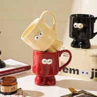 ❤Molly Preferred Creative Big Eye Mug emoji Mug Couple Coffee Mug Cute Mug Creative Ceramic Mug