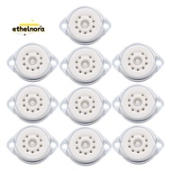 Vacuum Tube Socket Base 9pin Chassis Mount 10PCS for 12AX7 ECC82 6922 EL84 6DJ8 12AU7 12AT7 Audio Gu