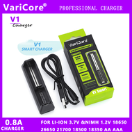 VariCore V1 3.7V 18650 21700 26650 18500 20700 18350 14500 10440  23650 18490 17670 Rechargeable Lithium Battery Charger