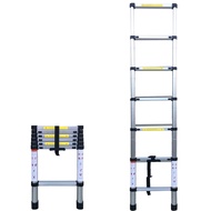 2m Foldable Aluminium Alloy Ladder 7 Steps Extension Ladders Extendable Telescoping Portable Ladder