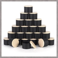 (VCBZ) 24 Pack 4 Oz Black Candle Tins with Lids 4Oz Candle Jars for Making Candles Bulk Easy Install