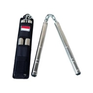 Nunchaku Double Stick Besi Stainless + Sarung