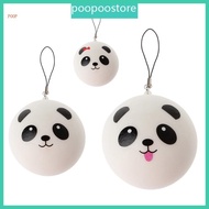 POOP Cute Panda Squishy Steamed Bun Bag Phone Pendant Lanyard Keychain Kid Toy