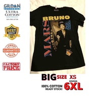 Hot Selling Solid Cotton T-Shirt GILDAN Men's Plus Size Short Sleeve Bruno Mars Tour Gambono 4xl 5XL 4xl