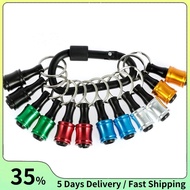 Quick Change 12Pcs Drill Bit Holder 1/4 Inch Hex Shank Portable Drill Bit Keychain