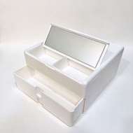 【二手】九成🆕面紙/化妝棉抽屜多功能收納盒 白色 紙巾盒 化妝盒
