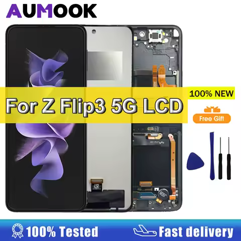 New AMOLED Screen For Samsung Galaxy Z Flip3 5G LCD Display Touch Screen Assembly For Samsung Z Flip