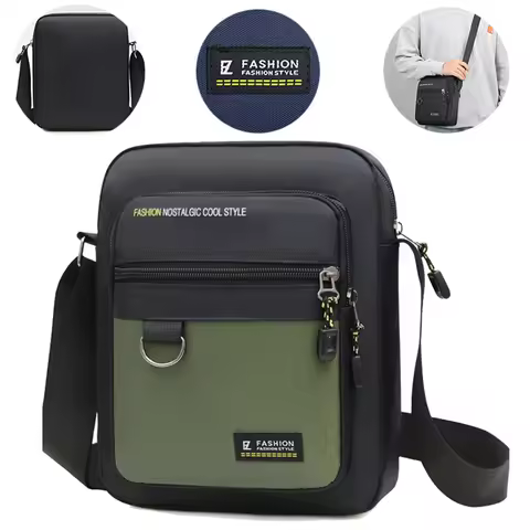 Sacoche fashionable casual men's crossbody bag, Oxford cloth trendy single shoulder bag, versatile f