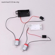 SRMY  White 130 Motor Kit With 2xAA Battery Storage Case And Switch 16500 RPM Mini DIY Electronic Mo