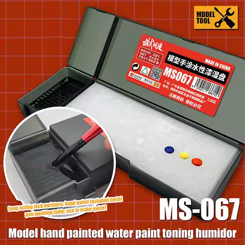 Wet Palette for Acrylic Painting Model Coloring Moisturizing Box Wet Tray Paint Keep Water Guide Pap