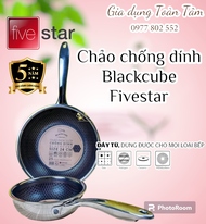 Chảo chống dính BlackCube Fivestar 16 20 22 24 26 28 cm. Chảo chống trầy tổ ong Black Cube dùng được