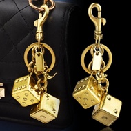 Best-<unk> good luck dice charm three-<unk> keychain