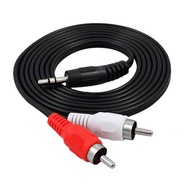 Audio Cable One Point Two Output 3.5 Turn Shower Head Mobile Phone Computer Headset Speaker Audio Am