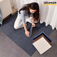 LAKAMAM Carpet Floor Tiles Sticker, 40x40cm Self Adhesive Rug Carpet Tiles, DIY Square Anti Slip Sof