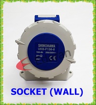 SHINOHAWA 3 PIN 16A SAFETY INDUSTRIAL PLUG / SOCKET (COUPLER) / SOCKET (WALL) -(IP67)